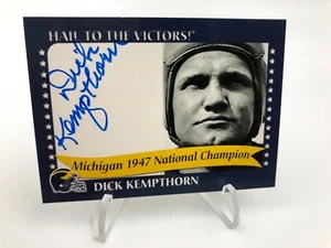 TK Legacy DICK KEMPTHORN AUTO Card 1947 National Champions MICHIGAN WOLVERINES - Picture 1 of 7