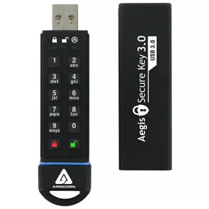 Apricorn Mass Storage Ask3-120Gb 120Gb 256Bit Aes Xts Hardware Encrypted Secure - Picture 1 of 4