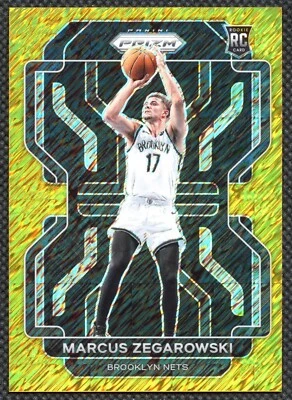 2021-22 Panini Prizm Marcus Zegarowski Rookie 6/10 Gold Shimmer - Image 1 of 2