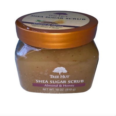 Exfoliante corporal Tree Hut azúcar de karité 18 oz almendra y miel Foto 1 de 4
