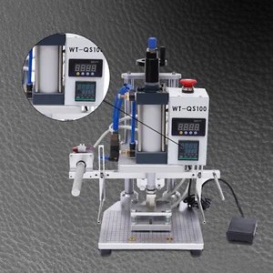 Timbratrice a caldo 550W pneumatica ad aria per pelle stampa logo PU 8x10cm - Foto 1 di 16