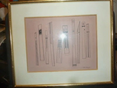 Dibujo original a pluma y tinta Attilio Salemme 1943 con procedencia Foto 1 de 4