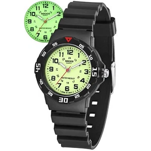 hildren Analog Watch for Boys Girls Waterproof Time Teaching Watch Soft Band - Picture 1 of 12