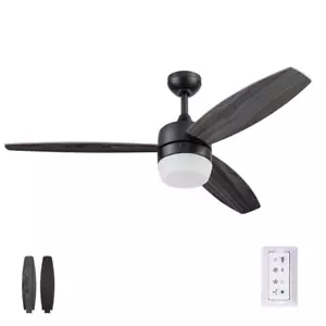 52" Smart LED Ceiling Fan + Remote Elegant Airplane Propeller Light Modern Matte - Picture 1 of 2