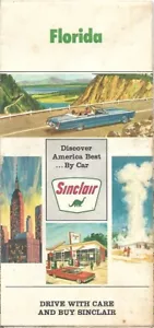 1966 Sinclair Öl Roadmap FLORIDA Miami Tallahassee Tampa Orlando Jacksonville - Bild 1 von 4