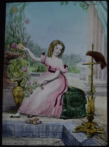 PRINCESS VICTORIA LATER QUEEN AGED 12 C1890 ANTIQUE Magic Lantern Slide ROYALTY - Picture 1 of 3