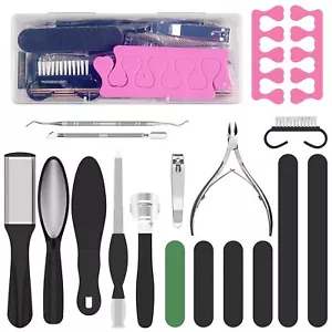 20 in 1 Pedicure Tools Kit Foot Care Rasp Scraper Steel Dead Skin Remover - Picture 1 of 7