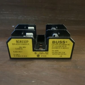 Cooper Bussmann BC6032P 2 Pole Fuse Holder 600 V 30 Amp BC6032 Buss (TBI) - Picture 1 of 5