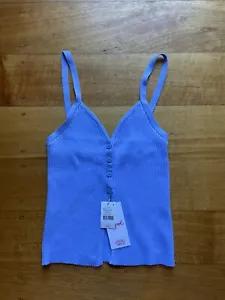 Supre Brand New With Tags Women's Blue Petal Brianna Button Cami, Size XXS - Picture 1 of 1