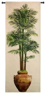 79x31 POTTED PALM II Tropical Plant Nature Tapestry Wall Hanging - Picture 1 of 1