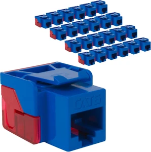 Prise clé CAT6 pour plaque murale ou panneau de brassage - RJ45 - cabine Ethernet répertoriée UL - Photo 1/7
