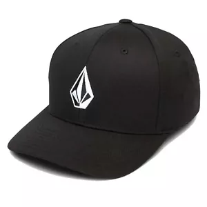 Volcom Men's Full Stone Black Flexfit Hat BLACK Size SM/MED *BRAND NEW W/ TAGS* - Picture 1 of 7