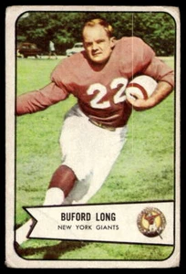 1954 Bowman #43 Buford Long RC New York Giants Low Grade - Picture 1 of 2