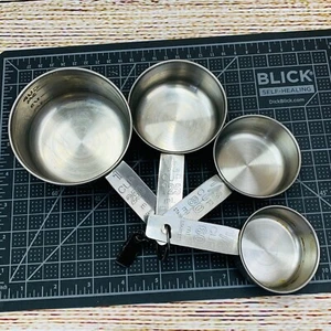 MEACP Messbecher Set 4 Stück Edelstahl Küche Backen Kochen - Bild 1 von 5
