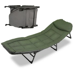 Karpfenliege Faltbett Bedchair Angelliege stabil Klappbar Gästebett 195x65x32cm - Bild 1 von 13