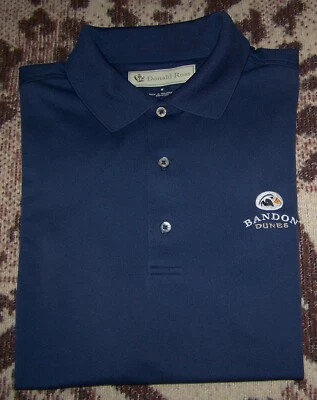 Como Nueva Camisa Polo DONALD ROSS Poliéster Botón BANDON DUNES GOLF CLUB Talla M Azul Foto 1 de 4