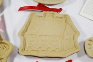 Brown Bag Cookie Art Mold Christmas Gingerbread House Stoneware Crafting - Picture 1 of 1