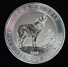 Pièce de 2 $ canadienne 3/4 onces argent 0,999999 gris loup hurlant 2015