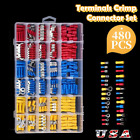 480PCS Assorted Crimp Terminal Insulated Electrical Wire Connector Spade Kit Set