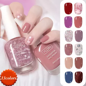 Esmalte de uñas impermeable gel color sólido secado rápido esmalte de uñas rasgable Reino Unido - Imagen 1 de 30