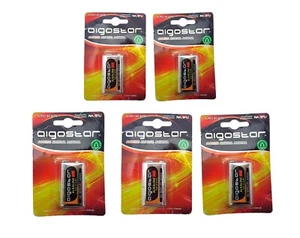 5x Batterie Aigostar Blister Pila alcalina 6LR61 9V - Foto 1 di 2