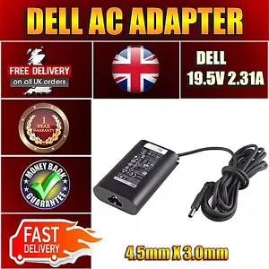 NEW DELL PN GKJYK 0GKJYK LAPTOP ADAPTER CHARGER 19.5V 2.31A 45w 4.5mm*3.0mm - Picture 1 of 2