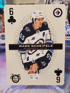 2021-22 OPC O-Pee-Chee Playing Cards #6-CLUBS Mark Scheifele - Winnipeg Jets - Picture 1 of 2
