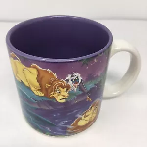 1990’s Vintage”THE LION KING” Disney Store Mug Simba Mufasa Lion King Reflection - Picture 1 of 12
