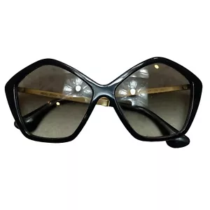 MIU MIU SMU11N Pentagon Black Gold / Grey Gradient Sunglasses - Picture 1 of 16