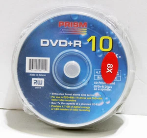 Prisma DVD-R 10Pk. Auf Spindel 4,7 GB, 120 Min. Video Recordable NOS - Bild 1 von 1