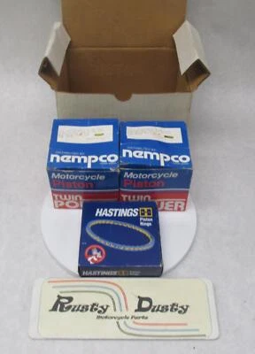 Par de pistones y anillos fundidos de doble potencia Harley Davidson 1200cc +.010" 22143-55B Foto 1 de 4