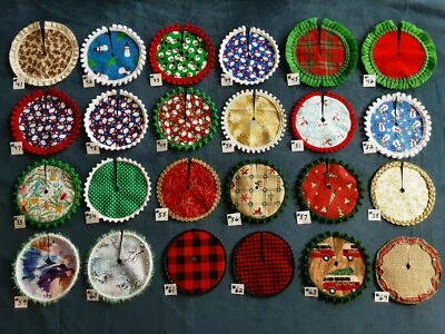 HANDMADE Dollhouse Miniature Christmas Tree Skirt(64 designs)
