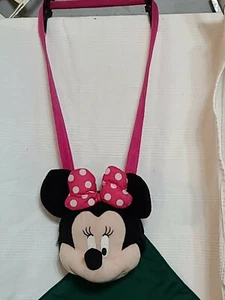 Minnie Mouse Reißverschluss Handtasche/Umhängetasche Mädchen bestickte Augen 8" gebraucht, in einwandfreiem Zustand - Bild 1 von 11