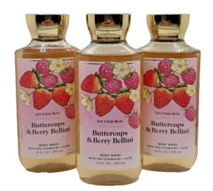 Bath & Body Works SET 3 Buttercups & Berry Bellini Duschgel 10 Oz. - Bild 1 von 2