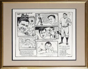 Bill Gallo, A Look Back: Babe Ruth, Lithograph, signed in the plate - Picture 1 of 2