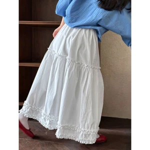 Women's New High-waisted Long Skirt Casual A-line Cake Skirt Fashion Solid Dress - Picture 1 of 25