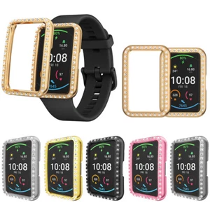 Protective Shell Diamond Case Cover PC Screen Protector For Huawei Watch Fit - Picture 1 of 17