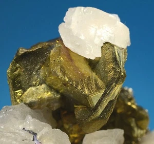 Chalcopyrite with Calcite Recuerdo Vein, Huanzala Mine, Ancash, Peru 0900-0493 - Picture 1 of 7