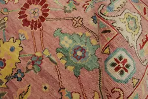 8x10 Oushak Rug Adorable Living Room Area Rug Peach Color Rug Bedroom - Picture 1 of 9