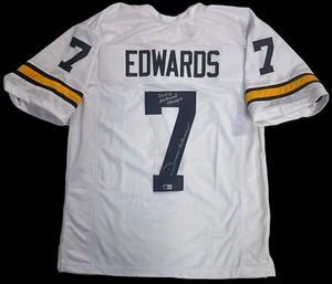 DONOVAN EDWARDS SIGNED MICHIGAN 2023 NATIONAL CHAMPIONS JERSEY BECKETT COA XL - Picture 1 of 3