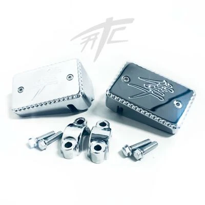 ХРОМИРОВАННЫЕ КРЫШКИ РЕЗЕРВУАРА СЦЕПЛЕНИЯ/ТОРМОЗА BUSA И ОРИГИНАЛЬНЫЕ ЗАЖИМЫ ДЛЯ ШТАНГИ 2002 SUZUKI HAYABUSA - Изображение 1 из 3