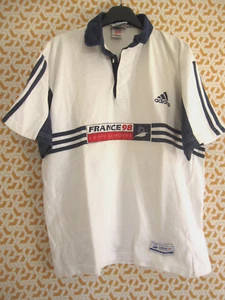 Polo Adidas Equipe de France 1998 maillot vintage Coton Football coupe monde - S - Bild 1 von 8