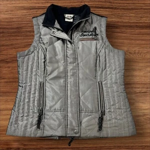 Harley Davidson Steppweste ärmellos durchgehender Reißverschluss Taschen Biker Small - Bild 1 von 8