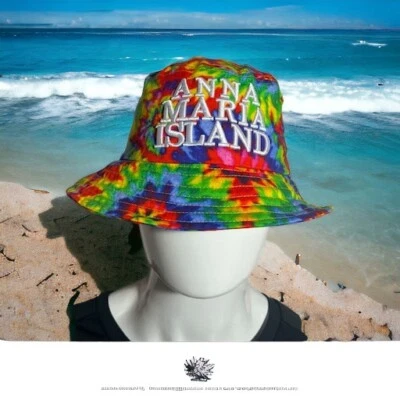 Sombrero Cubo Anna Maria Island Adulto Colorido Bordado Tie Dye Foto 1 de 4