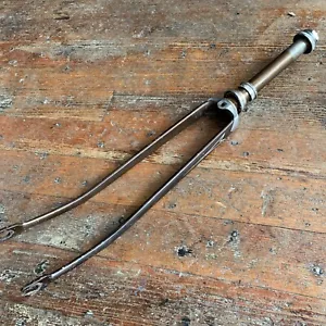 1971 Schwinn Varsity 28” Road Bike Fork, Brown, 1" Threaded, W/ Headset & Crown - Picture 1 of 12