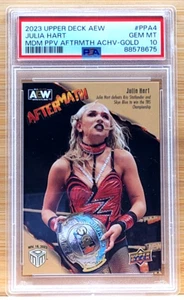 2023 UD AEW MDM Aftermath Gold Julia Hart PSA gema como nueva 10 logros novato - Imagen 1 de 2