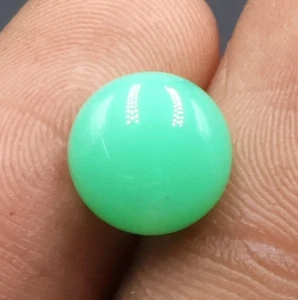 Natural Chrysoprase Cabochon 3.05 Crt 9x9 mm Round Chrysoprase Green Stone - Picture 1 of 4