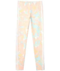 Adidas L60309 Girls Multi Originals Marble Print Leggings Size Large - Picture 1 of 3