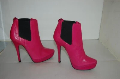 37.5/7❤️ITALY CESARE PACIOTTI HIGH HEELS PLATFROM Stretch LEATHER ANKLE BOOTS - Image 1 of 4