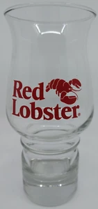 VINTAGE RED LOBSTER PILSNER BEER HURRICANE GLASS COLLECTIBLE DRINKING - Picture 1 of 6